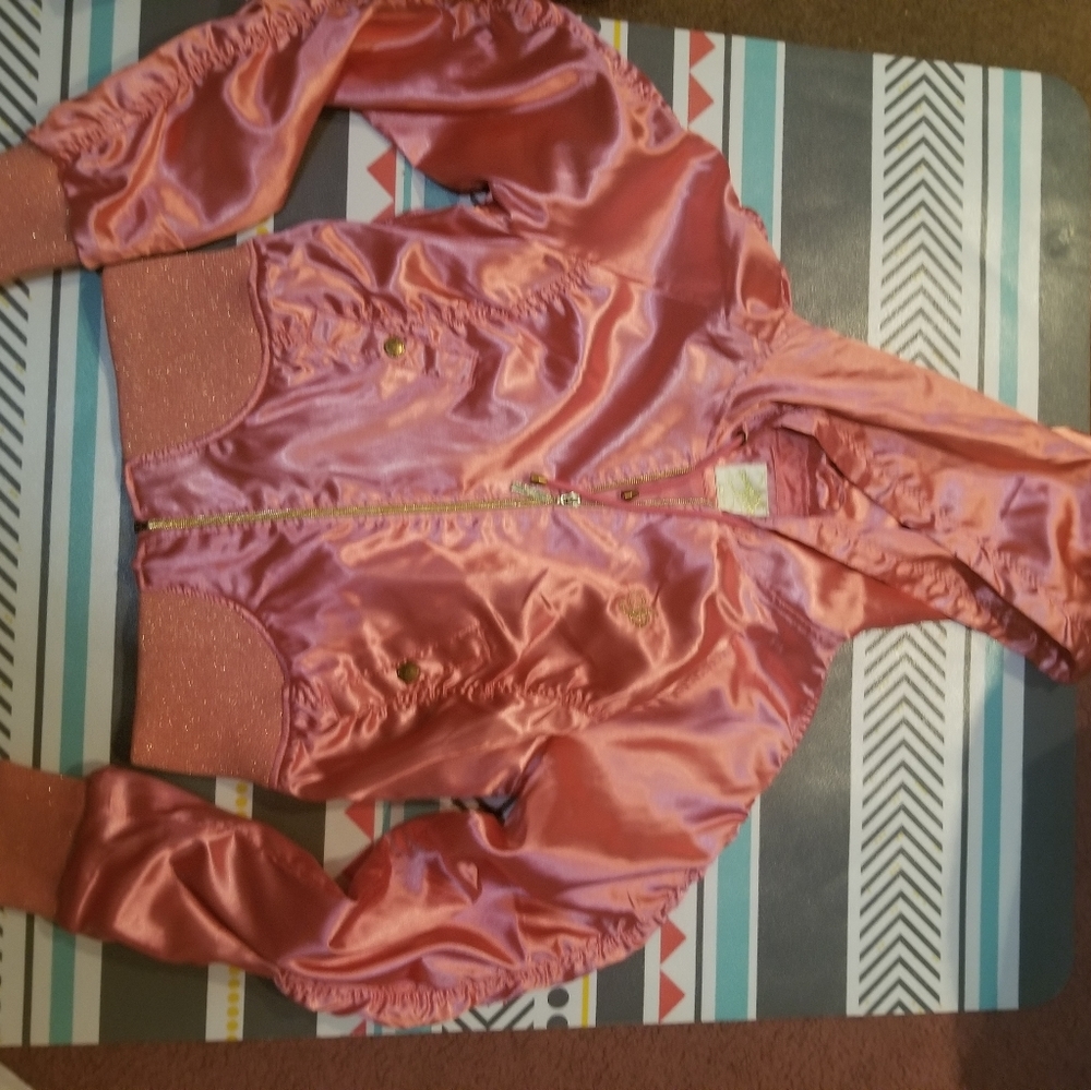 A pink jacket